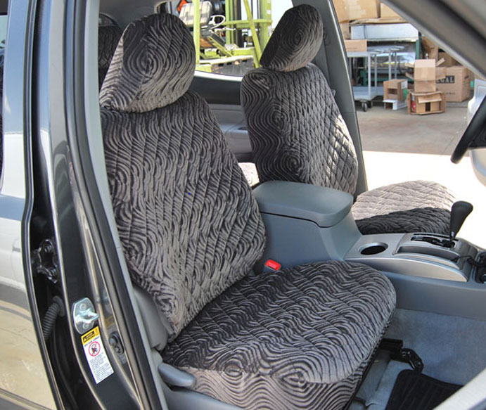 Icee Perforated Fabric Car Seat Cover Black Grey Orange – Elegant Auto  Retail